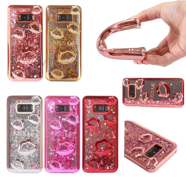 

3d lips kiss me liquid quicksand soft tpu case for iphone xs max xr x 8 7 6 samung s7 s8 s9 plus s10 s10e a7 2018 j2 prime j5 pro j7 2016