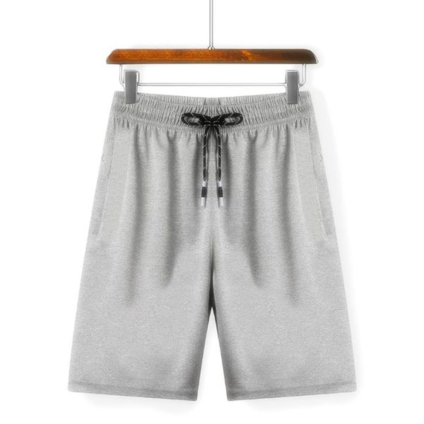 

men casual drawstring waist workout shorts with zipper pockets sport beach pants a69c, White;black