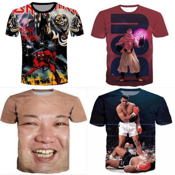 

2020 new summer men t-sirt fasion wite t-sirts casual tsirt 3d print o-neck omme t sirt mens cloting#996, White;black