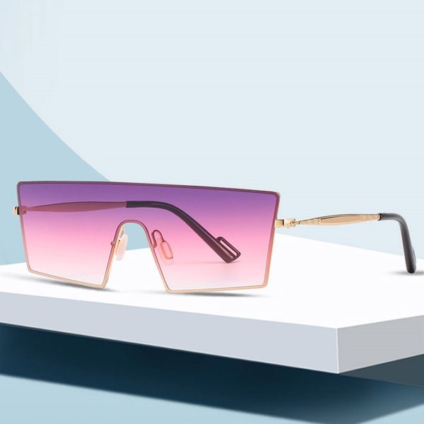 

flat one piece shield sunglasses women trend brand square sun glasses for female man oversized eyewear shades zonnebril new, White;black