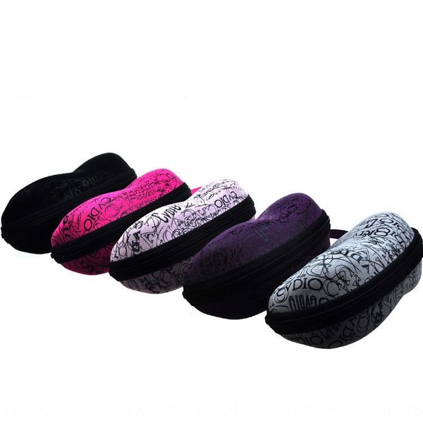 

environmental protection peanut zipper box sun case sun glasses case universal glasses box messy letters high-end, Blue