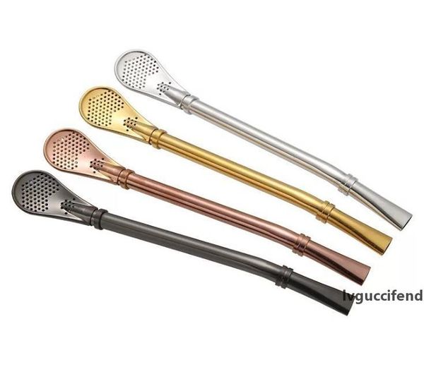 

15.5cm stainless steel drinking straws yerba filter drinking straw milk tea coffee stirred straw filter spoon sn145