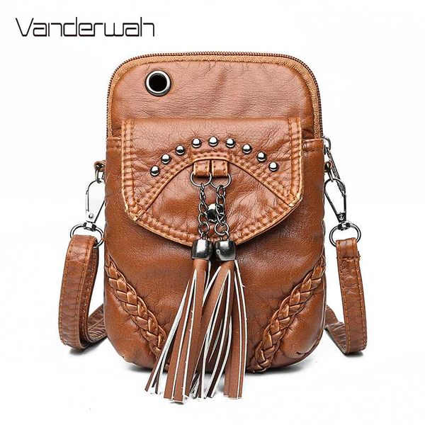 

vintage women small bag pu leather shoulder bags crossbody bags for women 2020 coin purse cellphone bag with tassel