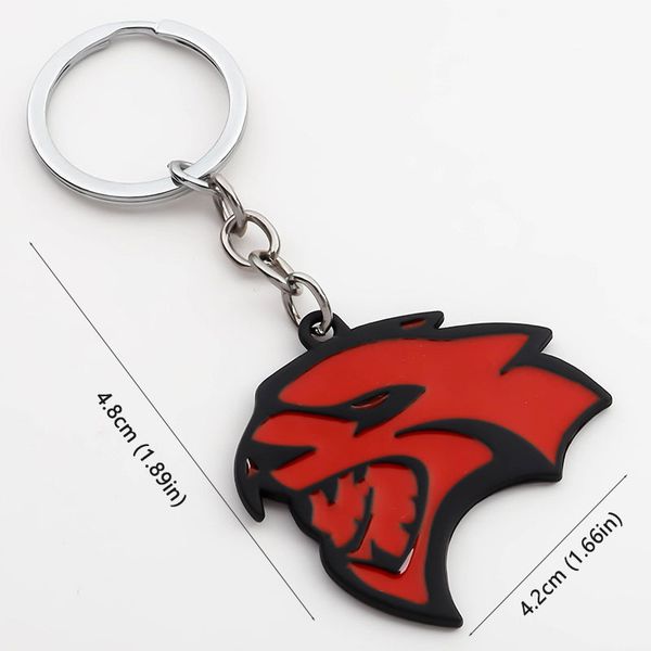 

hellcat car metal for dodge ram 1500 2500 3500 challenger charger durango nitro journey caliber keychain ring key holder, Silver