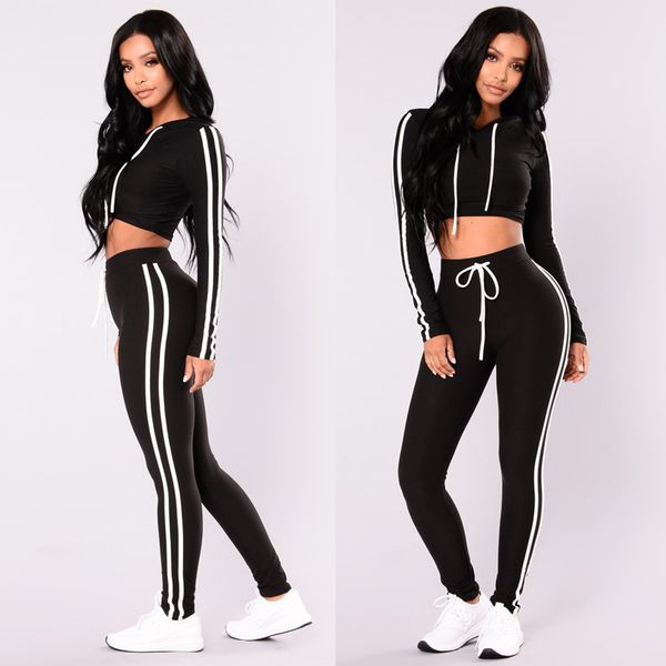

brand new women 2 pieces set tracksuit hoodies sweatshirt pants set sport lounge wear casual sweat suit, Gray