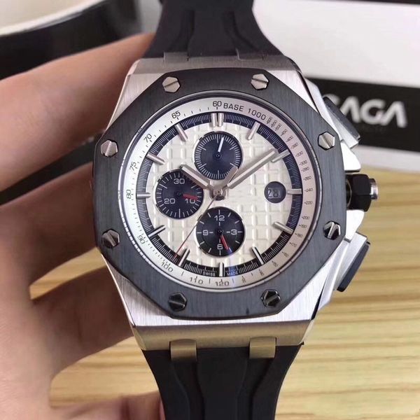 

royal oak men's watch, high-end luxury watch, 316 fine steel.dial diameter 42 mm, model 26400so.oo. a054ca.01.mechanical watches, Slivery;brown