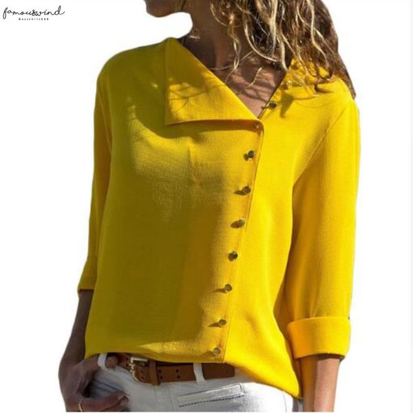 

women blouses 2020 fashion skew collar long sleeve blouses shirt casual loose blusas chemise femme plus size 3xl, White