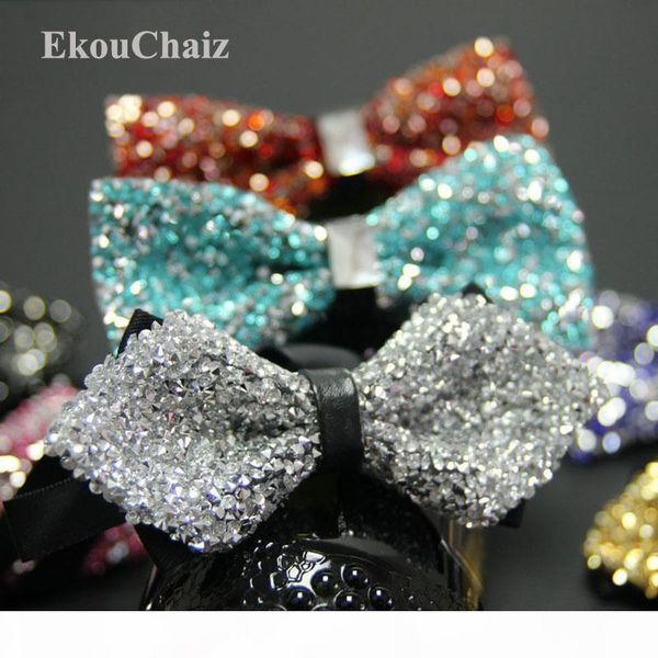 

festival christmas pajaritas bowtie imitation crystal noeud papillon homme bow ties wedding neckwear la corbatas gravatas gola, Black;gray