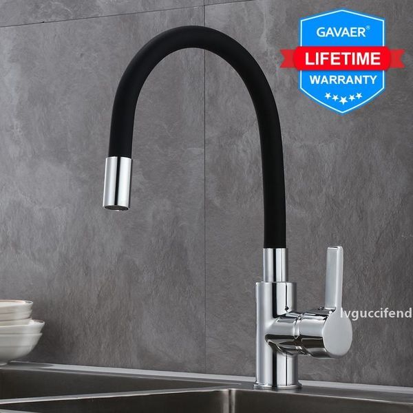 

gavaer silica gel nose any direction rotating kitchen faucet kitchen faucet modern style flexible kitchen sink mixer faucet taps t200423