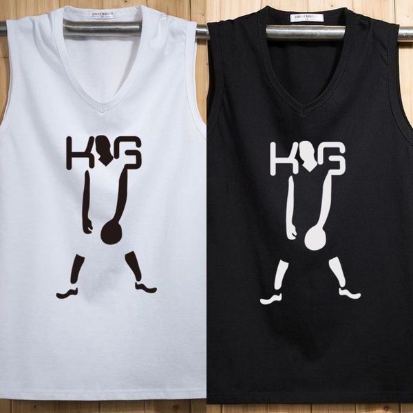 

summer men's wide-shoulder sports plus size fat vest t-shirt vest fat man extra large cotton v-neck waistcoat sleeveless t-shirt, Black;white