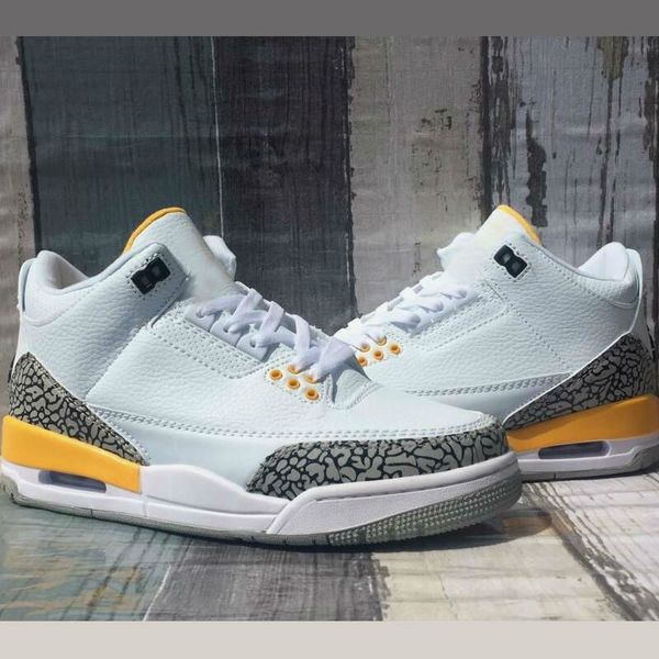 

3 3s white yellow blue black grey men basketball shoes outdoor trainers sports sneakers 40-46 size