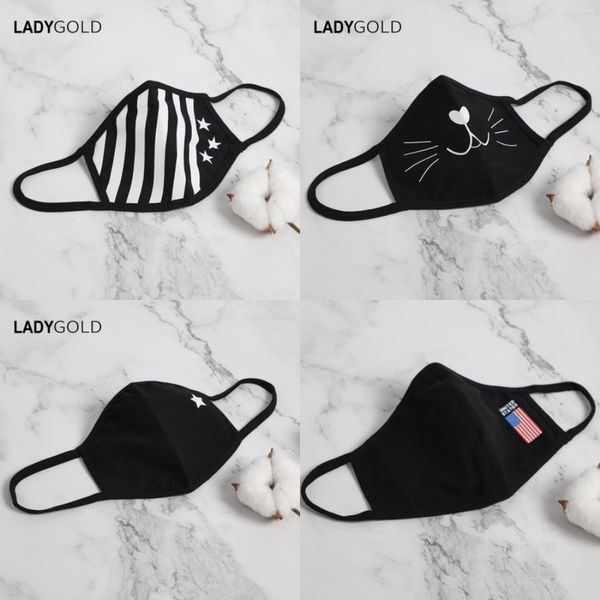 

5 styles trump dener fa mask windproof anti-dust cotton masks fasion mask in stock#417, Black