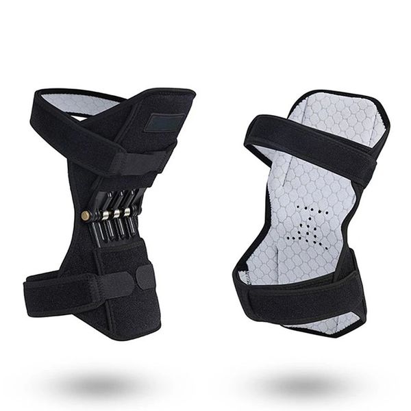 

elbow & knee pads 2pcs pad men 2021 sports powerknee joint fitness support basketball running braces cycling kneepads equipment, Black;gray