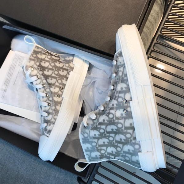 

aaaa flowers technical canvas b23 high sneakers in oblique mens brand designer shoes womens fashion b22 b23 b24 b01 b02 sneakers shoes