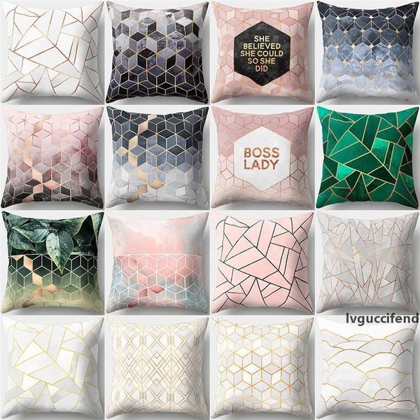 

creative style geometric cushion cover polyester pillow case black and white home decorative pillows cover for sofa car