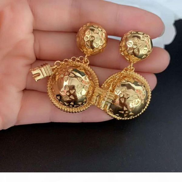 

e explosion triumphal arch planet wild designer earrings luxury designer jewelry women earrings, Golden