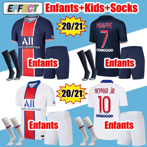 

enfants mbappe kids soccer jersey 2020 2021 maillots de foot icardi neymar jerseys boy youth 20 21 verratti hommes football uniform shirts, Black;yellow