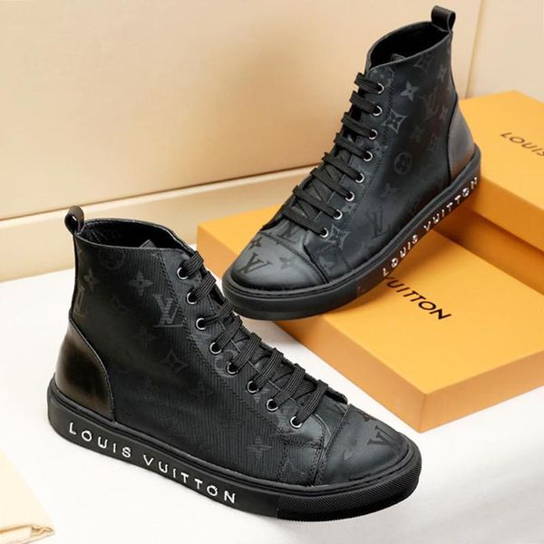 

new men shoes casual sneakers ankle fashion boots luxury men shoes casual rubber sole chaussures pour hommes fashion type high men shoes