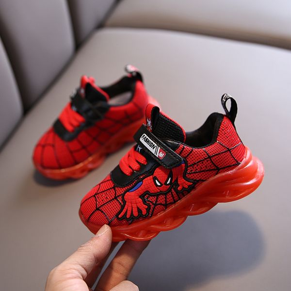 

w0a8j 2020 spring кроссовки мальчиков стиль осень корейских и девочки светящихся огней детской обуви малого и среднего детские спортивные ту, Black