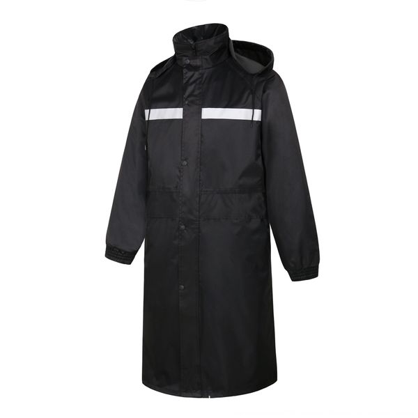 

qhdhs длинных совершеннолетних мужчин походы на открытом воздухе утолщенного и взрослых удлиненного дождевик удлиненного утолщенное единого, Black