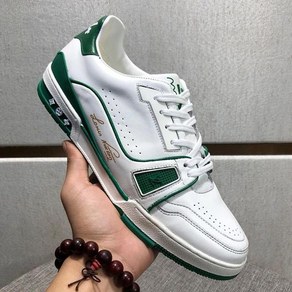 

новое прибытие мужская обувь мода дышащие footwears тренеры chaussures pour hommes с origin box тренер тапки мужская обувь casual luxury, Black