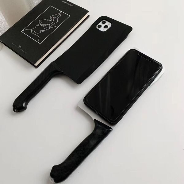 

creative kitchen knife tpu phone case anti-fall explosion-proof case for iphone 11 pro xs xr 8 7 se 2020