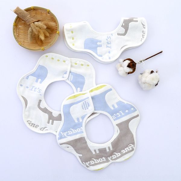 

mother and baby child bib baby supplies cotton cotton gauze saliva towel new petal u-shaped saliva towel