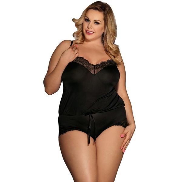 

comeondear lace body suits rompers womens loose bodysuit women plus size suspenders black bodysuit playsuit r80411, Black;white