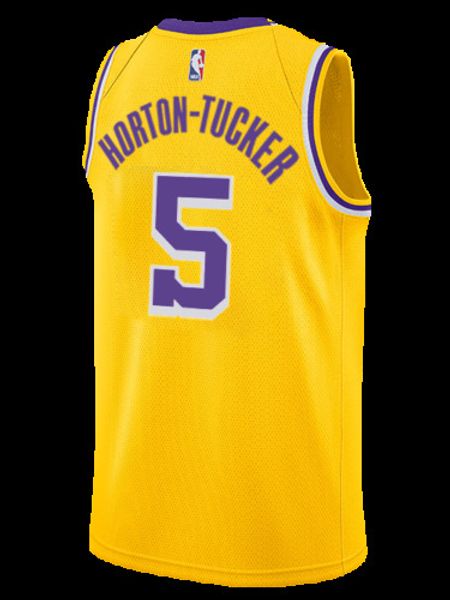 

talen horton-tucker #5 sponsor jersey new nkvest stitched basketball jerseys, Gray