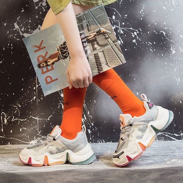 

sneakers women platform dad sneakers tenis feminino casual flats breathable soft woman chunky shoes zapatillas mujer shoes, Black