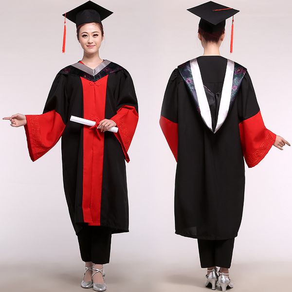 

master's degree gown bachelor costume and cap university graduates clothing academic gown college graduation clothing & apparel, White
