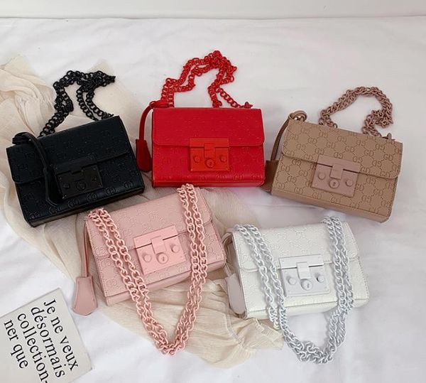 

designer handbag 2020 newset female bag fashion wild chain small square bag embossed messenger shoulder bags for tide women