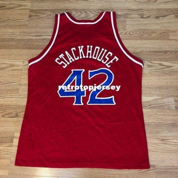 

sewn champion jersey #42 jerry stackhouse mens red vest size xs-6xl stitched basketball jerseys ncaa, Gray