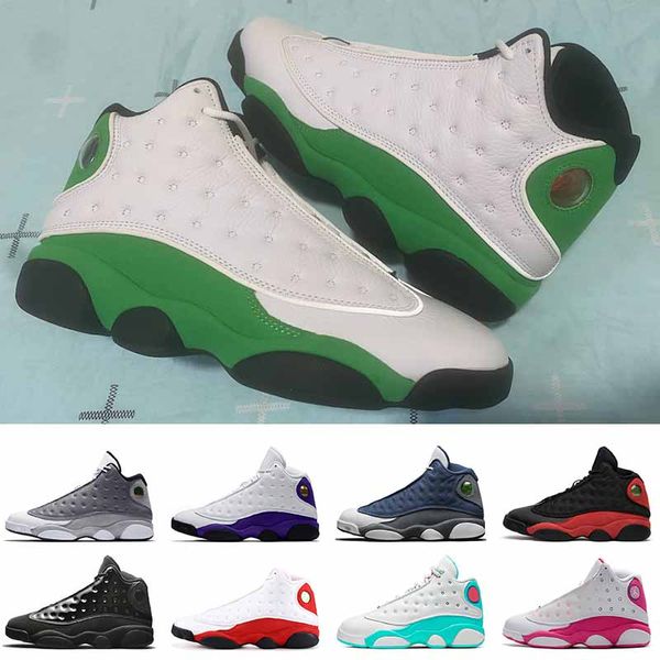 

2020 fashion retro reflective lucky green 13s mens trainers basketball shoes jumpman flint 13 hyper royal bred chicago playground sneakers, White;red