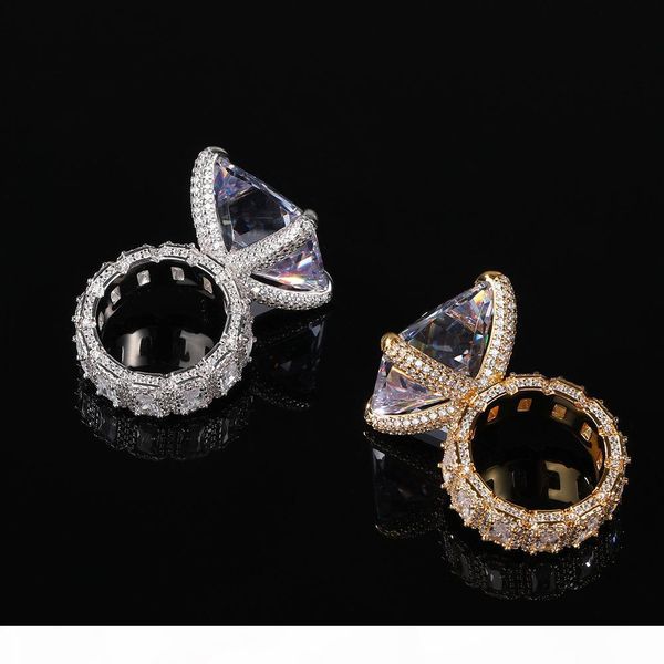 

gold silver jewelry sparkling big radiant 5a cz diamond couple engagement band copper rings, Golden;silver