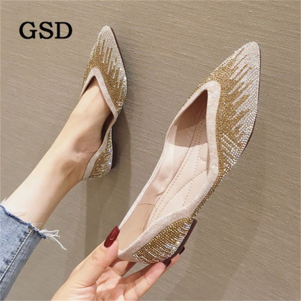 

обувь мода новой женской flats rhinestone неглубоко рот острого нос flats женской повседневная обувь женщина лодка zapatos де mujer, Black