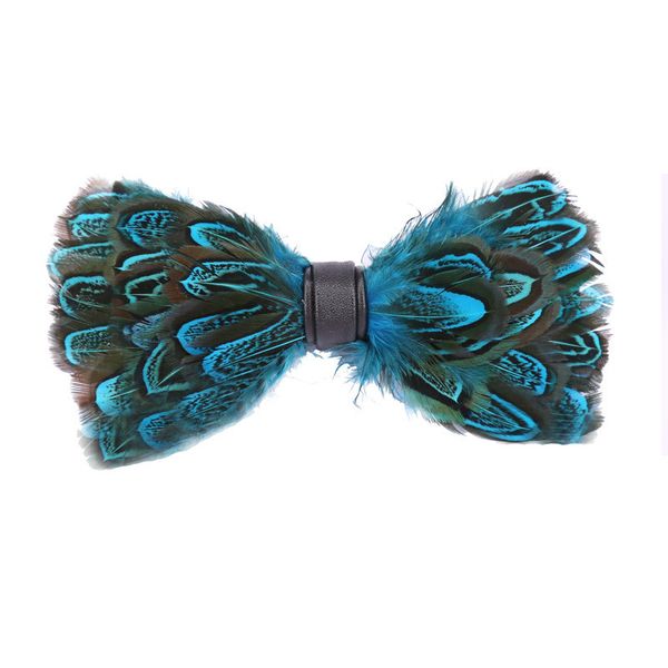 

fashion autumn feather ties men green red color man shirt accessories bow tie for wedding men bowtie, Black;gray