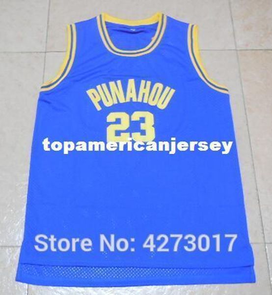 

barack obama 23 punahou high stitched stitched movie basketball jersey commemorative size s-xxxl ncaa, Gray