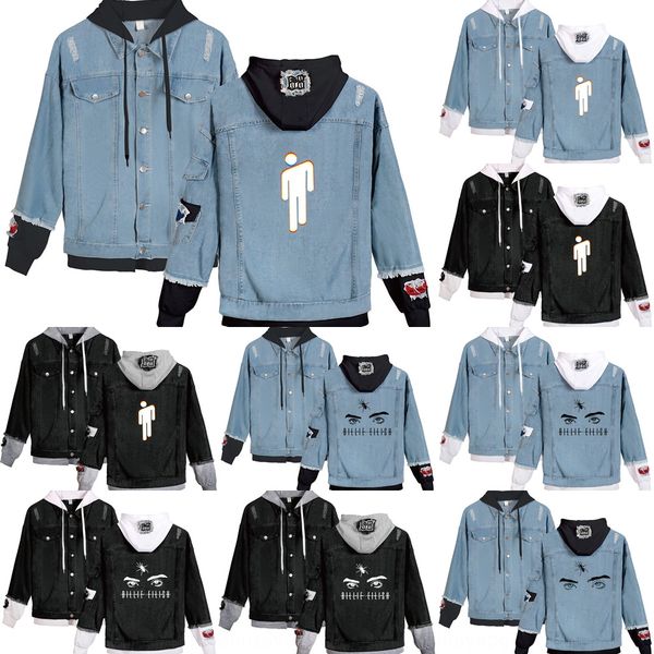 

singer trendy women's denim singer coat billie eilish billie eilish trendy women's denim coat, Black;brown