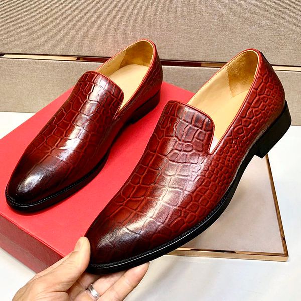 

new high-quality men's dress shoes, business formal embossed leather wedding shoes, social, suit dress shoes, with original box qwi, Black