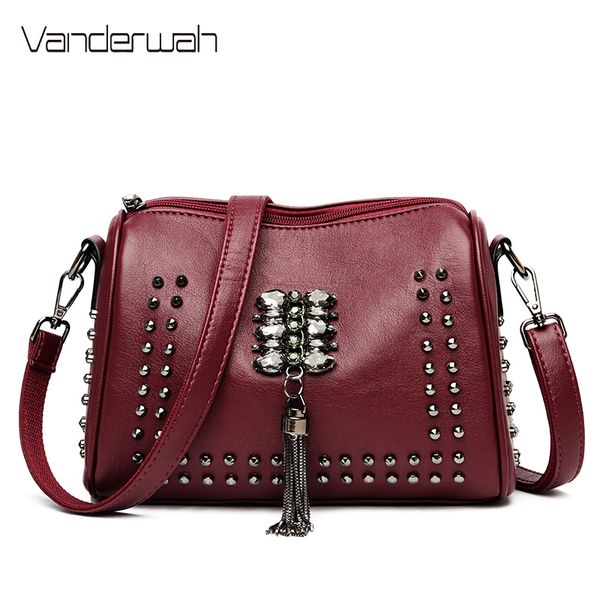 

кисточкой кошельки и сумки на ремне, мода заклепка tote сумки для женщин 2020 роскошные сумки женские сумки конструктора crossbody сумка