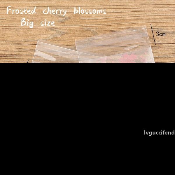 

100pcs/lot cookies bag white transparent leaf cherry tree homemade handmade snack packaging party candy wrapper bag