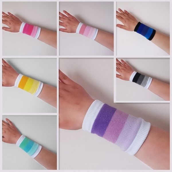 

t1frc женской настороже ins мода мило красочный thin радуга студент кампус спорт запястье охранник онлайн красный женские манжеты манжета ма, Black;red