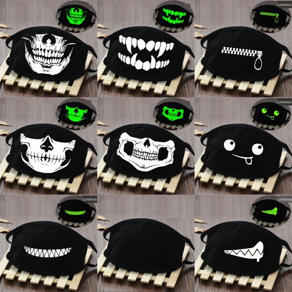 

5 1pcs cute cartoon print washable face biden mask for kpop korean cloth face biden mask cotton washable bandana for #569#974, Black