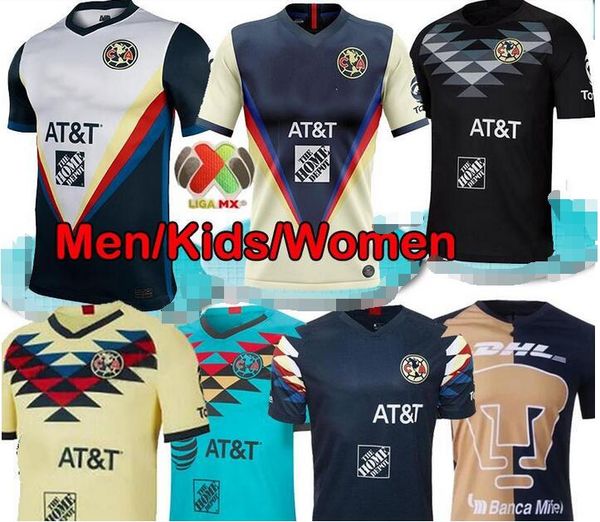

2020 2021 liga mx club america soccer jerseys unam guadalajara de chivas 2019 20 soccer kits mexico football shirts soccer jerseys uniforms, Black;yellow