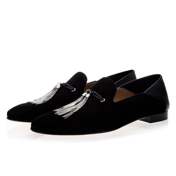 

mens shoes oxfords wedding velvet leather formal tassel dress loafers mocassin homme driving suede leather plus size black