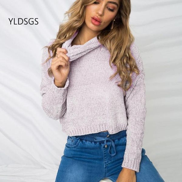 

fall 2020 new fashion solid color knitted base sweater turtleneck sweater pullover women, White;black