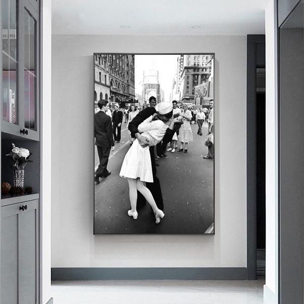 

век поцелуй второй мировой войны картина маслом искусства плаката и печати wall art старые фотографии для гостиной home decor (без рамки