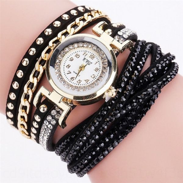 

duoya women's bracelet quartz multicolor circle bracelet exquisite personality women's watch leisure fashion quartz watch, Blue