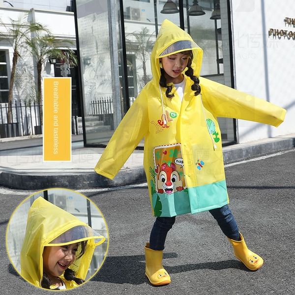 

oxi51 kindergarten with boy girl pupil poncho eva children's raincoat schoolbag kindergarten with schoolbag boy girl pupil poncho eva c, Red;brown